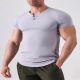 M's Kinetic Curved Hem Henley Muscle Fit